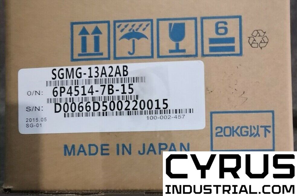 Products Yaskawa SGMG-13A2AB AC Servo Motor 1.3 kW 1500 rpm for only  854.00 !!!