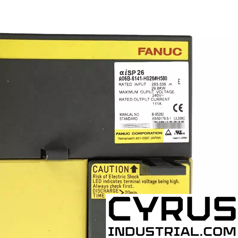 Products - Fanuc A06B-6141-H026#H580 Spindle Amplifier Module AISP-26 ...